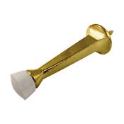 Hickory Hardware 2-7/8 Inch Baseboard Mounted Rigid Door Stop Polished Brass