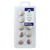 Hickory Hardware Conquest Pack of (10) 1-1/8 Inch Geometric Cabinet Knobs / Drawer Knobs Satin Nickel