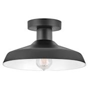 Hinkley Lighting Forge 12" Wide Semi-Flush Coastal Elements Outdoor Ceiling Fixture Black