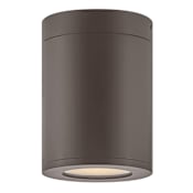 Hinkley Lighting Silo 1 Light 7" Tall Outdoor Coastal Elements Dark Sky Flush Mount Ceiling Fixture with LED Bulb Included Architectural Bronze