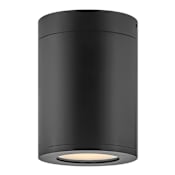 Hinkley Lighting Silo 1 Light 7" Tall Outdoor Coastal Elements Dark Sky Flush Mount Ceiling Fixture with LED Bulb Included Black