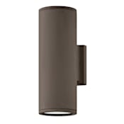 Hinkley Lighting Silo 2 Light 12" Tall Coastal Elements LED Outdoor Up / Down Wall Sconce with LED Bulbs Included Architectural Bronze