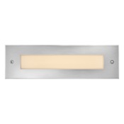 Hinkley Lighting Dash Flat 12v 9.5VA 7w 10" Wide Sparta Stainless Steel Integrated LED Brick Light Stainless Steel
