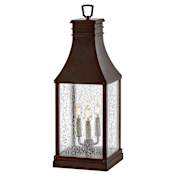 Hinkley Lighting Beacon Hill 12v 10.5w 3 Light 27" Tall Pier Mount Post Light with LED Bulbs Included Blackened Copper