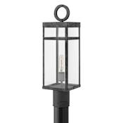 Hinkley Lighting Porter 1 Light 23" Tall Lisa McDennon Open Air Post Light with LED Bulb Included Aged Zinc