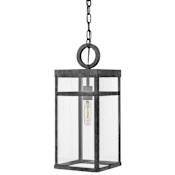 Hinkley Lighting Porter 1 Light 8" Wide Lisa McDennon Open Air Outdoor Pendant with LED Bulb Included Aged Zinc