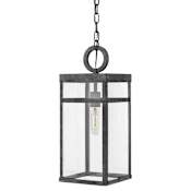 Hinkley Lighting Porter Single Light 8" Wide Lisa McDennon Open Air Outdoor Mini Pendant Aged Zinc