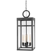 Hinkley Lighting Porter 4 Light 12" Wide Lisa McDennon Outdoor Pendant Aged Zinc