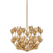 Hinkley Lighting Flora 3 Light 20" Wide Lisa McDennon Convertible Pendant / Semi-flush Ceiling Light with Handmade Blooms Burnished Gold