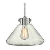 Hinkley Lighting 1 Light 9.75" Height Indoor Full Sized Pendant with Clear Cone Shade from the Congress Collection Chrome