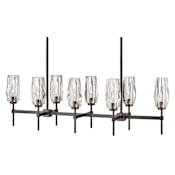Hinkley Lighting Ana 8 Light 46" Wide Linear Chandelier with Faceted Crystal Shades Black Oxide