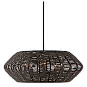 Hinkley Lighting Luca 5 Light 28" Wide Lisa McDennon Pendant / Semi-Flush Ceiling Fixture with Woven Shade Black