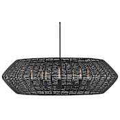 Hinkley Lighting Luca 8 Light 60" Wide Lisa McDennon Drum Chandelier with Woven Shade Black