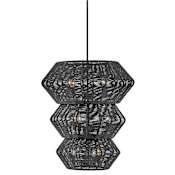 Hinkley Lighting Luca 10 Light 28" Wide Waterfall Chandelier with Woven Shade Black