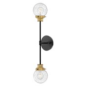 Hinkley Lighting Poppy 2 Light 28" Tall Wall Sconce Black