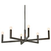 Hinkley Lighting Ezra 6 Light 36" Wide Chandelier Black Oxide