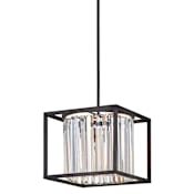 Hinkley Lighting Giada 1 Light 12" Wide Crystal Covertible Pendant / Semi-flush Ceiling Fixture Black