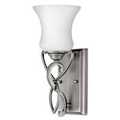 Hinkley Lighting Brooke 1 Light 12" Tall Bathroom Sconce with Etched Opal Glass Shade Antique Nickel
