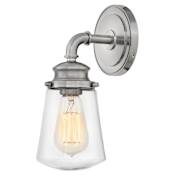 Hinkley Lighting Fritz 1 Light 12" Tall Bathroom Sconce with Clear Glass Shade Brushed Nickel