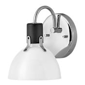 Hinkley Lighting Argo 1 Light 8" Tall Bathroom Sconce Chrome / Black