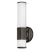 Hinkley Lighting Facet 2 Light 14" Tall LED ADA Bathroom Sconce with Etched Glass Black Oxide