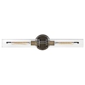 Hinkley Lighting Vaughn 2 Light 25" Wide Bath Bar with Clear Glass Shades Black Oxide