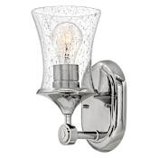 Hinkley Lighting Thistledown 1 Light Bathroom Sconce with Seedy Glass Polished Nickel