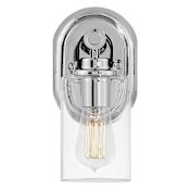 Hinkley Lighting Halstead 10" Tall Bathroom Sconce with Clear Glass Shade Chrome
