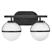 Hinkley Lighting Hollis 2 Light 15" Wide Bathroom Vanity Light with LED Bulbs Included Black