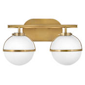Hinkley Lighting Hollis 2 Light 15" Wide Bathroom Vanity Light with LED Bulbs Included Heritage Brass