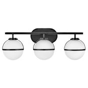 Hinkley Lighting Hollis 3 Light 24" Wide Bathroom Vanity Light with LED Bulbs Included Black