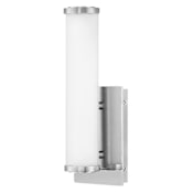 Hinkley Lighting Simi 12-1/2" Tall Integrated LED ADA Bathroom Sconce with Etched White Glass Brushed Nickel