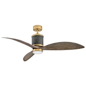 Hinkley Lighting Merrick 60" 3 Blade Smart LED Indoor Ceiling Fan with HIRO Remote Control Heritage Brass