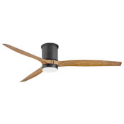 Hinkley Lighting Hover Flush 60" 3 Blade Smart LED Indoor / Outdoor Ceiling Fan with HIRO Control Matte Black
