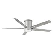 Hinkley Lighting Vail Flush 52" 5 Blade Smart LED Indoor / Outdoor Ceiling Fan with HIRO Control Brushed Nickel