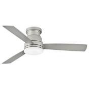 Hinkley Lighting Trey 52" 3 Blade Smart LED Indoor / Outdoor Ceiling Fan with HIRO Control Brushed Nickel