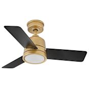 Hinkley Lighting Chet 36" 3 Blade Smart LED Indoor / Outdoor Ceiling Fan with HIRO Control Heritage Brass
