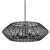 Hinkley Lighting Luca 6 Light 42" Wide Outdoor Pendant Black
