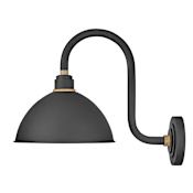 Hinkley Lighting Foundry Single Light 17" Tall Outdoor Wall Sconce Textured Black / Brass
