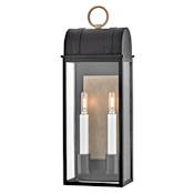 Hinkley Lighting Campbell 2 Light 22" Tall Outdoor Wall Sconce Black