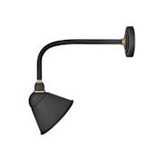 Hinkley Lighting Foundry Single Light 21" Tall Outdoor Wall Sconce Textured Black / Brass