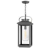 Hinkley Lighting Atwater 120v 1 Light 9.5" Wide Coastal Elements Outdoor Pendant with Clear Seedy Glass Ash Bronze
