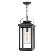 Hinkley Lighting Atwater 120v 1 Light 9.5" Wide Coastal Elements Outdoor Pendant with Clear Seedy Glass Black