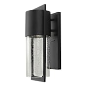 Hinkley Lighting Shelter 15-1/2" Tall 1 Light Dark Sky Outdoor Wall Sconce with Clear Seedy Shade Black