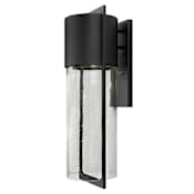 Hinkley Lighting Shelter 23.25" Tall 1 Light Dark Sky Outdoor Wall Sconce with Clear Seedy Glass Black