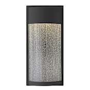 Hinkley Lighting Shelter 1 Light 18" Tall Integrated LED Outdoor Wall Sconce with Clear Seedy Glass Black