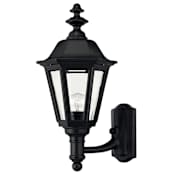 Hinkley Lighting 18" Height 1 Light Lantern Outdoor Wall Sconce in Black from the Manor House Collection Black