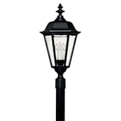 Hinkley Lighting Manor House 3 Light 27.5" Tall Post Light with Clear Beveled Panels Black