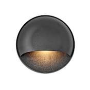 Hinkley Lighting Nuvi 12v 1.2w 1.5VA 3" Wide Round LED Deck Sconce / Step Light Black