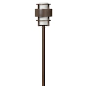 Hinkley Lighting Single Saturn 10" Tall 12V LED Center Mount Path Light Metro Bronze
